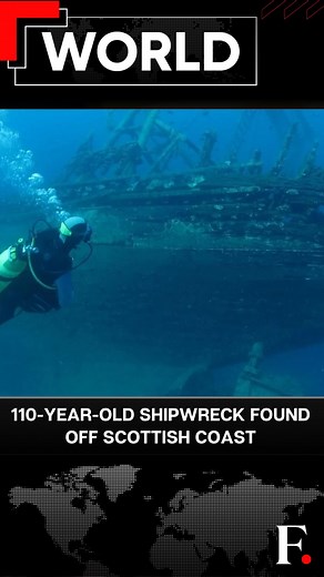 #FPReels: 110-Year-Old Shipwreck Found Off Scottish Coast A group of divers claims to have found the wreck of HMS Hawke, a British cruiser torpedoed by a German submarine in 1914. The wreck was discovered about 70 miles east of Fraserburgh, Scotland, off the Aberdeenshire coast. The Royal Navy is expected to formally identify the ship. | Firstpost