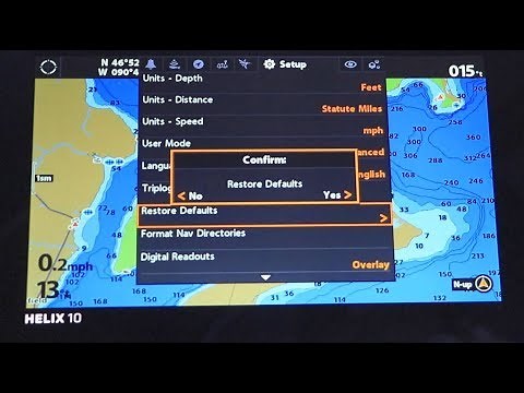 Humminbird HELIX How to Restore Defaults