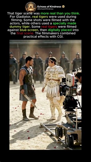🐅 The Gladiator Tiger Scene Was More Real Than You Think #shorts #gladiator #movies #filmmaking