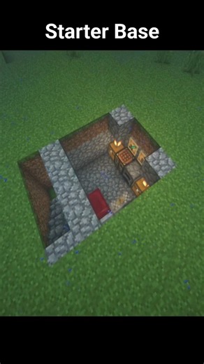 Easy Starter Base 🏛️🌿 | Minecraft (misery.) #mctutorial #minecraftshorts #minecraftbuilding