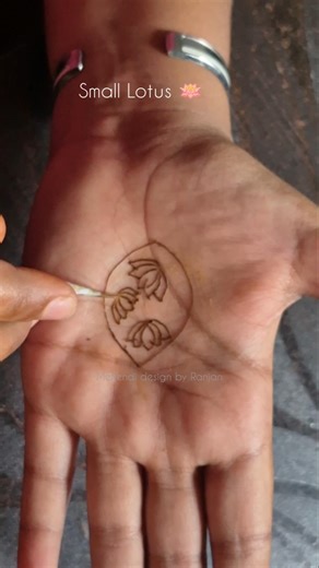 Small Lotus tutorial mehndi design #mehndi #henna #wedding #viral #shorts #ytshorts #trending #reels