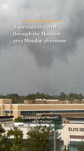 A tornado made its way through different parts of Houston on Monday afternoon and a few folks captured it on camera. Take a look and visit here for more updates and coverage. bit.ly/4acD77b | Houston Chronicle