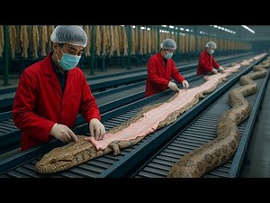 Inside the Snake-Leather Factory: From Raw Python Skins to Luxury Fashion Products#youtube #movie