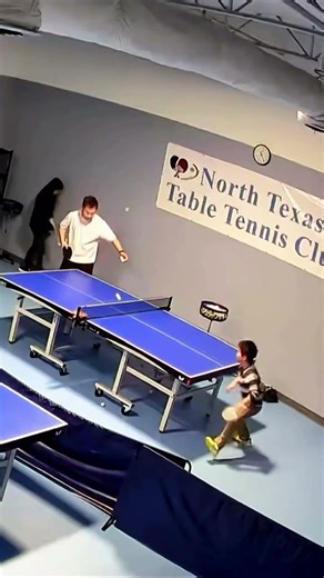 Tiny Player, HUGE Around The Net 😱🏓 #tabletennis