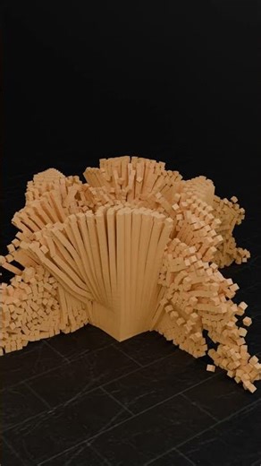 UNSTOPPABLE FORCE: 200kg Ball vs 13,000 Cubes! #physicssimulation #3d #shorts