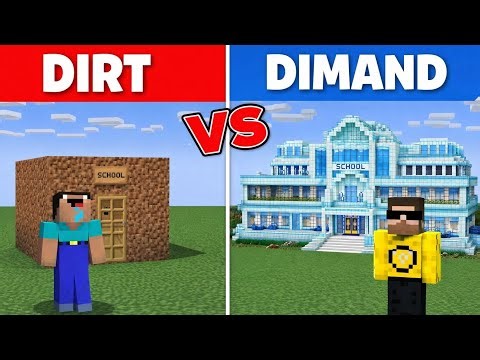 Dirt School vs Diamond School in Minecraft 😱