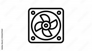 exhaust fan animated icon Stock Video