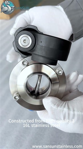 316L Sanitary Butterfly Valve | Micro-Adjust Handwheel for Precise Flow Control