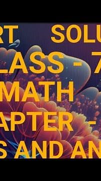 LINES AND ANGLES/ SOLUTION/CHAPTER 5/CLASS-7/MATHEMATICS/FULL CHAPTER SOLUTION/EXERCISE 5.1,5.2