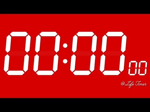 60 Minutes (1 Hour) Stopwatch in Red | Focus Timer with Ticking Sound #stopwatch