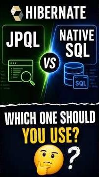 JPQL vs Native SQL | Most Asked Hibernate Interview Question 🔥 #hibernate