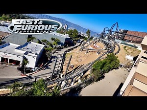 Universal Studios Hollywood finishes track for new Fast and Furious roller coaster | 4K POV
