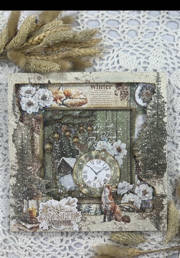 ASMR creative journal with me ✨ My mood is still in the holiday seasons! 😅 So I created this 3d frame for my winter mood board using the beautiful paper pads from @ciaobellapaper . It remind me of Christmas but more of the Lake Tahoe Vibe which is in my list for the winter vacay (shout out to hubby 😂🤣). If you’re looking for beautifully designed paper pads go check out @CiaoBella Paper website! Link is on my bio. #creativejournaling #artjournal #journal #journaling #collage