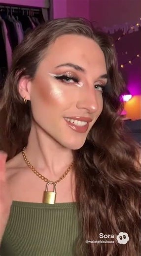 Glam Makeover #mtf #transformation #crossdress #makeup #tgirl #boytogirl #femboy #genderswap TGTF AI