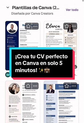 Crea tu CV perfecto en Canva en 5 minutos
