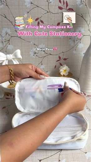 Filling my Compass Box With Cute Stationery #shorts #trending #viral #meesho #stationery #diy
