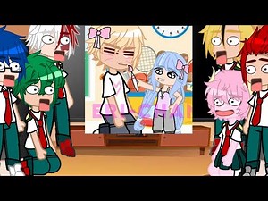 Pro heroes and Class 1-A react to Bakugo and Eri! || mha/bnha || Gacha Club/Life || my AU ||