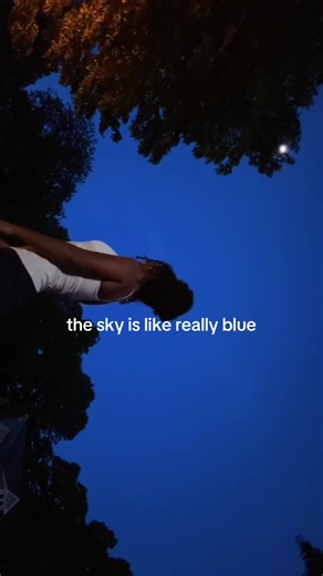 I just looked outside and it was #awesome 🌌🌙 | blue sky