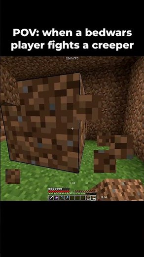 POV: bedwars player fights a creeper
