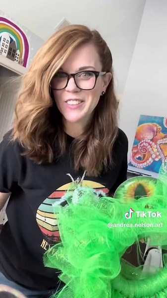 DIY Green Monster Wreath Tutorial for Halloween Crafting Fun