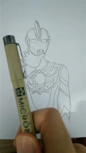 Drawing Ultraman Omega in my sketchbook #ultramanomega #drawing #shorts