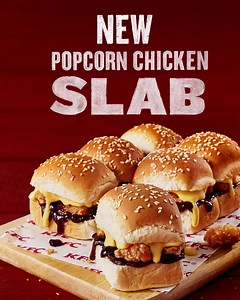 20K views · 1.2K reactions | The all NEW Popcorn Chicken Slab is here! It’s one slab to feed ‘em all and there’s plenty to go round. | KFC | Facebook