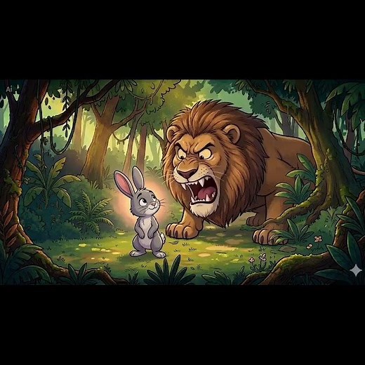 The Clever Rabbit Outsmarts a Lion 🐰🦁 | Panchatantra Story | Moral Stories