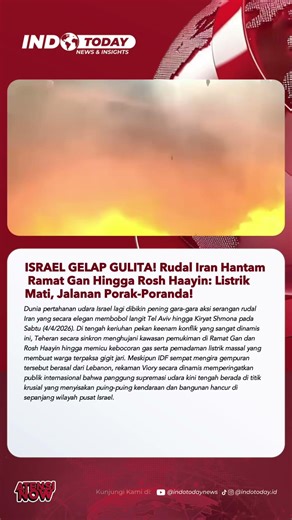 ISRAEL GELAP GULITA! Rudal Iran Hantam Ramat Gan Hingga Rosh Haayin: Listrik Mati