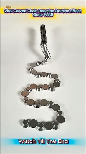 Viral Curved Chain Reaction Domino Effect Gone Wild!