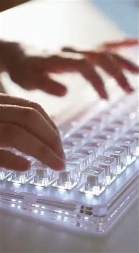 Glass Keyboard Typing ASMR 💎⌨️ #asmr #satisfying
