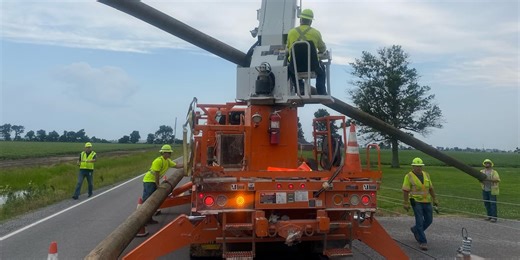 SEMO Electric Cooperative working to replace broken utility poles
