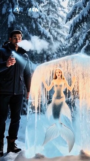 Mermaid Rescued by Brave Man – Magical Kiss in the Snow ❄️🧜‍♀️