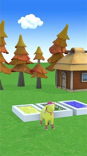 3 Lambs Fell Into Paint… Scary Teacher Shocked #comedy #3danimation