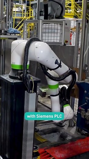 #Cobot machine tending work cell handling adhesive cartridges #shorts #automation #robotics #fanuc