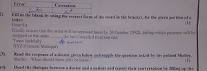 \begin{tabular} { | l | c | } \hline Error & Correction \\\hl... | Filo