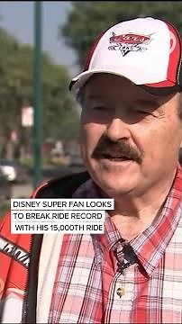Disney superfan looks to break record with 15,000 rides on Radiator Springs Racers