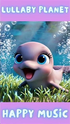 Cute Baby Dolphin Lullaby 🐬 Soothing Sleep Music & Water Animation