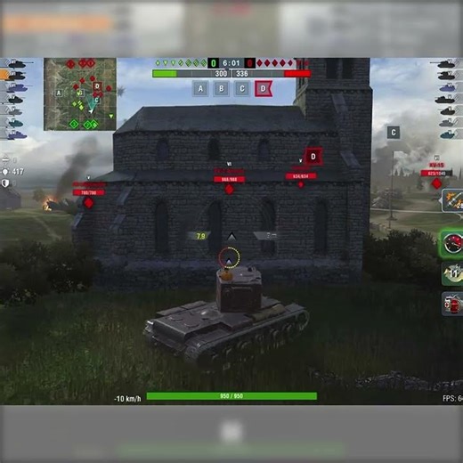 World Of Tanks Blitz ‘ Russian Kv2 One Shot Kill - German Leopard 🐆. #1039 #wot #worldoftanks #tanks
