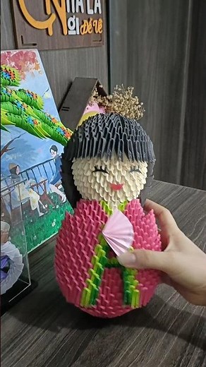 Baby doll 3d Origami #origami3d #doll #hoahandmade #diy