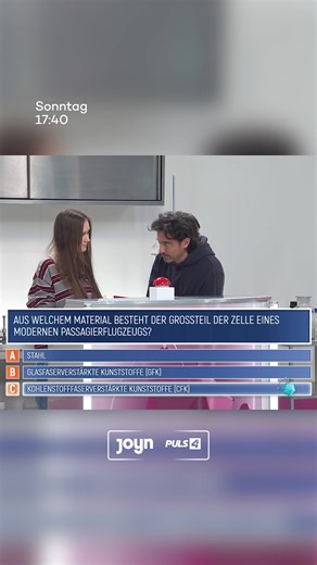 Wo sind unsere Chemie-Überflieger? ✈️ Hier ist Chemie-Wissen gefragt! ⁣ Die neue Folge „C.I. – Chemical Intelligence“ 🧪 Sonntag um 17:40 Uhr auf PULS 4 & www.joyn.at!⁣⁣ Wieder mit dabei als Promi-Kapitäne: Anna strigl & Stefano Bernardin⁣ Ermöglicht durch: Die Chemie | PULS 4
