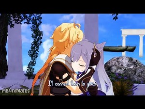 Aether sings to Keqing || Genshin Impact Animation MMD