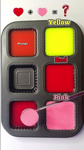 😍🎨 Mix the three colors Yellow + Red + Pink to create truly surprising and interesting colors. #art
