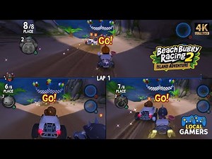 Insane Fun in this 3 Player Split Screen Racing | Beach Buggy Racing 2 (PS5 4K)