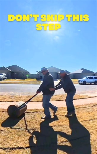 Most landscapers install sod… and walk away. But if you want to set yourself apart and deliver a professional finish every time — ROLL. YOUR. SOD. ✔️ Rolling sod removes air pockets, improves root contact, prevents bumps, and helps the lawn establish faster. It’s one of the most straightforward steps that makes the most significant difference in the final result. And yes… sometimes you’ve gotta get creative and roll it together 😂 But what matters is that it gets done. ▶️ Do YOU roll your sod? �