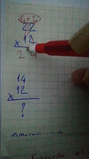 The 22x12 ''w'' Multiplication Trick #maths #tricks #mathstricks #shorts
