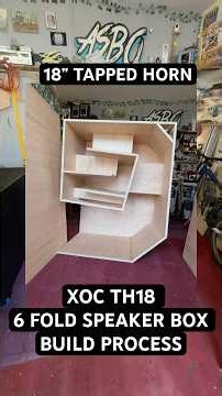 Tapped Horn XOC 6F TH18 Speaker box Build process #diy #diyaudio #speaker