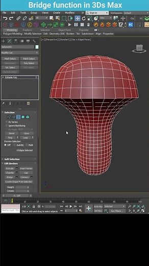 Mastering the Bridge Function in 3ds Max for Seamless Object Connection #shorts #3dsmax