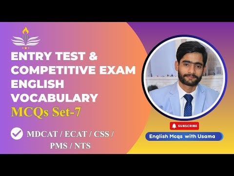 nglish Vocabulary MCQs | Key Words for MDCAT, ECAT, CSS, PMS & NTS | With Meanings & Synonyms