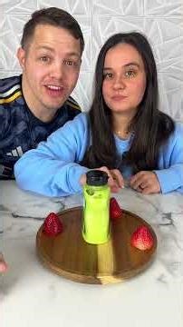 Loser eats Wasabi Strawberries food challenge game #foodchallenge #games #wasabichallenge #couple
