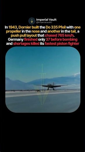Do 335 Pfeil Germanys Fastest WWII Piston Fighter #shorts #History